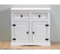 Sideboard "New Mexico" Mexico 2 tiroirs + 2 portes Commode Armoire Blanc