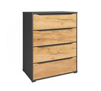 Vicco Commode Ruben, Chêne doré/Anthracite, 48x101.6cm avec tiroirs