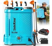 SideKing Pulvérisateur à Dos 12L, Pulvérisateur Électrique Compatible avec Makita 18V, Pression Réglable 5,5 Bar, Lance Télescopique, Soutien Lombaire, Pulvérisateur de Jardin pour Toiture & Terrasse