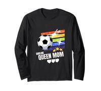 Sideline Queen Mom Soccer Game Days Mom Gift Manche Longue