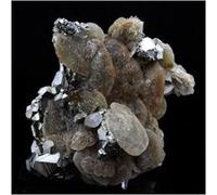 Siderite, Quartz, Pyrite. 150.0 Ct. Mésage Mine, Vizille, France..
