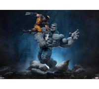 Sideshow Figurine Marvel Hulk vs. Wolverine Maquette grise