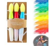 Sidewalk Chalk Paint Brush, Paint Brush Chalk Set, Sidewalk Chalk Paint Set with Liquid Chalks, ChalkArtist Paintbrush, Add Water to The Brush and Use Washable, Easy to Clean