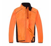 SIDHU Veste De Cyclisme Homme Femme Réfléchissant Imperméable Haute Visibilité Running Veste Légère Respirante VTT Veste Coupe-Vent VTT Maillot pour Cyclisme Course à Pied Jogging,Orange-3XL