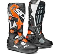 Sidi Atojo SRS Bottes Motocross, noir-blanc-orange, taille 43 pour homme