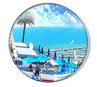 Sidi BOU Sai Tunisie Aimant de réfrigérateur réfrigérateur congélateur aimant souvenir décoration aimant autocollant verre artisanat