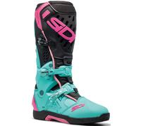 Sidi Crossair Bottes de motocross, noir-rose-vert, taille 41 pour homme