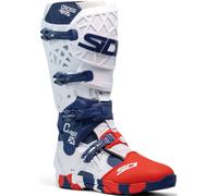 Sidi Crossair-X Bottes de motocross, blanc-rouge-bleu, taille 43 pour homme