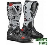 Sidi CROSSFIRE 3 Bottes De Moto Hors-Route En Microfibre - Gris Noir 42