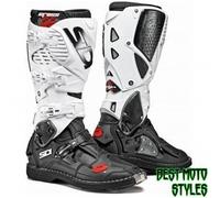 Sidi CROSSFIRE 3 Bottes De Moto Hors-Route En Microfibre - Noir Blanc 41