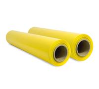 Sidi Global Market SIDI Lot de 2 films de protection en plastique pour meubles, cartons de déménagement Jaune 50 cm x 300 m