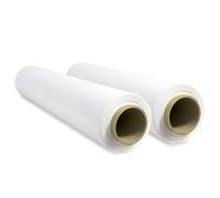SIDI Lot de 2 films blancs pour emballage, film, papier film, rouleau de plastique protecteur de meubles, boîtes de déménagement, plastique recouvrant tout 50 cm x 300 m étirables - SIDI (2 unités