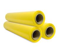 SIDI Lot de 3 films de protection en plastique Jaune 50 cm x 300 m