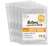 SIDI Lot de 300 sacs en plastique transparent pour congélation des aliments, sachets à fermeture automatique pour anniversaire, cadeau, friandises, voyage (200 x 300 mm)