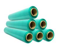 SIDI Lot de 6 films pour emballage, film vert, papier film, rouleau de plastique protecteur de meubles, boîtes de déménagement, plastique recouvrant tout 50 cm x 300 m étirables - SIDI (6 unités, vert