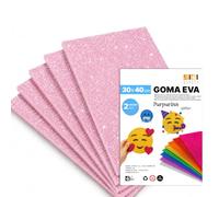 SIDI Mousse EVA Pailletée 40x30cm Rose 5 Feuilles Foamy