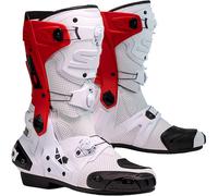 Sidi Rex Air Bottes de moto, blanc-rouge, taille 45 pour homme