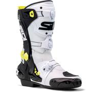 Sidi Rex Bottes de moto, noir-blanc-jaune, taille 47 pour homme