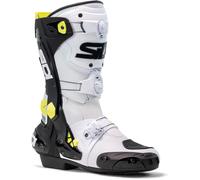 Sidi Rex Bottes de motocross, noir-blanc-jaune, taille 45 pour homme