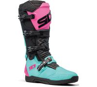 Sidi XPower SC Bottes de motocross, noir-rose-vert, taille 43 pour homme