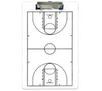 SIDID Plaquette Basketball Coach Portable Coach Tableau, Effaçable Tableau Tactique de Basket-Ball en PVC Double Face for L'entraînement Sportif Scolaire