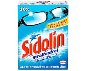 Sidolin Lot de 5 paquets de 20 lingettes de nettoyage pour lunettes