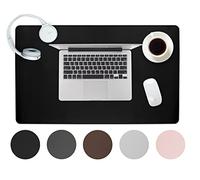 Sidorenko sous-Main en Cuir PU 60x35cm - Noir - sous-Main avec Bords Cousus - Grand sous-Main - Tapis de Souris XXL - Tapis de Bureau