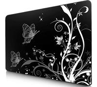 Sidorenko Tapis de Souris Gaming - Souris Tapis 280 x 200 mm - Bords sans Franges - Surface spéciale améliorant la Vitesse et la précision - Antidérapant - Noir