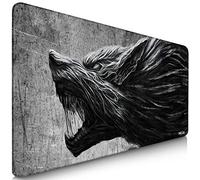 Sidorenko Tapis de Souris Gaming XL - 900 x 400 mm - Gamer Mouse Pad - Surface spéciale améliore la Vitesse et la précision - Base en Caoutchouc Antidérapant Surface - Noir