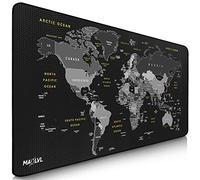 Sidorenko Tapis de Souris XXL - 900 x 400 x 2mm - Mouse Pad - Surface spéciale améliore la vitesse et la précision | Base en Caoutchouc Antidérapant Surface | noir