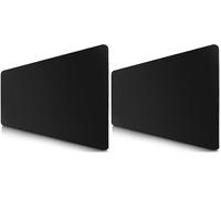 Sidorenko Tapis de Souris XXL 900x400 mm Noir - Grand Tapis Bureau Gaming Gamer avec Base Antidérapante - Mouse Pad Imperméable Microfibre, sous Main de Bureau Mousepad PC XL 90x40 (Lot de 2)
