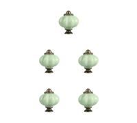 siduytin 5 Ensemble de Poignées d'armoires de Cuisine Citrouille Vintage pour tiroirs et armoires Pas Facile à rouiller poignées de Cuisine en céramique pour armoires Vert Clair