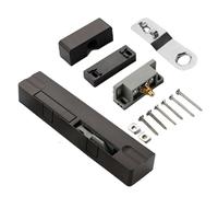 siduytin Amortisseur de porte à fermeture silencieuse, ferme-porte automatique, empêche les pincements de main et protège les serrures, avec kit d'accessoires à vis, Brun, Gauche