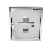 siduytin Armoire à pharmacie murale robuste et spacieuse à deux niveaux, idéale pour efficacement et en toute sécurité les articles essentiels de première nécessité. Fabriquée en acier