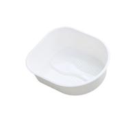 siduytin Bassin de bain de pieds léger avec picots convexes pour une expérience bain pieds adaptée à Pour tous les âges, un joli cadeau pour les personnes âgées, Blanc, 38.5 x 33 x 11.5 cm
