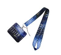 siduytin Boîte à cartes à coque rigide avec porte-Badge d'identification, étui rigide en Polyester robuste et Durable, sangle de cou avec porte-Badge d'identification, KP634-8