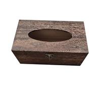 siduytin Boîte à mouchoirs en bois, porte-gants de toilette, porte-serviettes pour bureau, table, restaurant, 13 cm x 13 cm x 7,8, Brun, 22x12x10cm