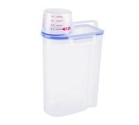 siduytin Boîte de rangement pour lessive en poudre, avec compartiment transparent et doseur, idéale pour la buanderie.