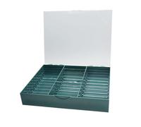 siduytin Boîte de rangement pour nail art, 30 compartiments, pour décoration d'ongles, pour salon de manucure, faux ongles, noir, Vert, 24x19x4.5cm