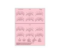 siduytin Cahier d'exercices pour la formation Pour aux extensions de cils : schéma de tracé des cils, papier PVC réutilisable et facile à utiliser, pour la formation en pose d'extensions, livre