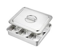 siduytin Chauffe-plats avec couvercle, plat chauffant, facile à nettoyer, service de buffet durable et résistant, ensemble de service buffet en acier inoxydable pour banquets, réceptions, traiteurs et