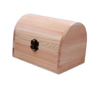 siduytin Coffret en bois brut, boîte à trésors simple pour objets de collection, collier, cadeau de fête, 16 cm x 12 cm x 11,5, Beige, 12x8x9cm