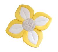 siduytin Coussin de bain bébé doux et confortable bébé tissu heureux et détendu bébé bain fleur siège de bain bébé tapis de siège en maille, Côté jaune, 80cm