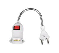 siduytin Douille de lampe E27 Simple, Plug And Play, pour toute prise murale, avec interrupteur pratique, support de douille ABS E27, porte-ampoule E27