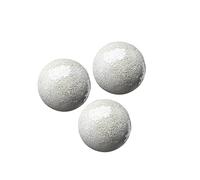 siduytin Ensemble de 3 Boules décoratives Whole Housewares : sphères en mosaïque attrayantes, centres de Table impressionnants, vases, Coupes, décorations Table, Argent Blanc, 10 cm