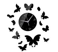 siduytin Horloge Murale en Acrylique pour Cuisine et Salle de Bain, Laissez Passer la Nuit, ne perdez jamais Le Temps, luxueusement Moderne, Grande Horloge décorative sur Le Mur, Noir, Tapez 2