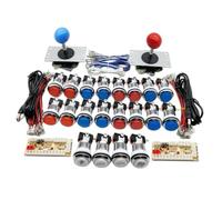 siduytin Kit de joystick d'arcade DIY 5P avec bouton pour une expérience de jeu sans délai, jeux d'arcade à 2 joueurs DIY Linux