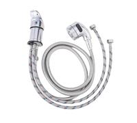 siduytin Kit de robinet et de pulvérisateur pour shampoing, vanne mélange chaud et froid pour tête pulvérisation à bille pour hôtel et maison, Tête pulvérisation argentée, 60 cm