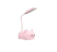 siduytin Lampe de Nuit LED à économie d'énergie pour Chambre et Salle d'étude Design Moderne Petite Lampe de Bureau avec Batterie Lampe de Bureau pour Enfants, Lampe de Table Chat Rose