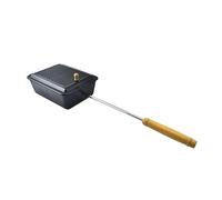 siduytin Machine à -corn pour feu de camp, revêtement antiadhésif, style ancien, manche allongé, idéale pour la cuisine en extérieur, poêle, casserole, grill, barbecue à manche long